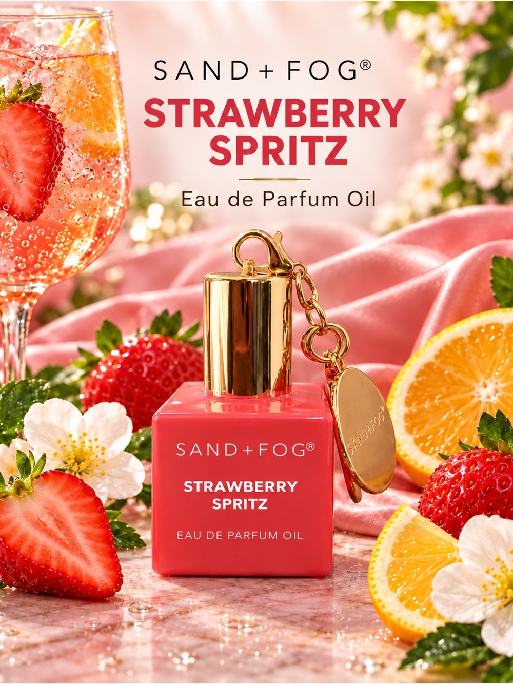 SAND+FOG Strawberry Spritz Eau de Parfum Oil - Pink